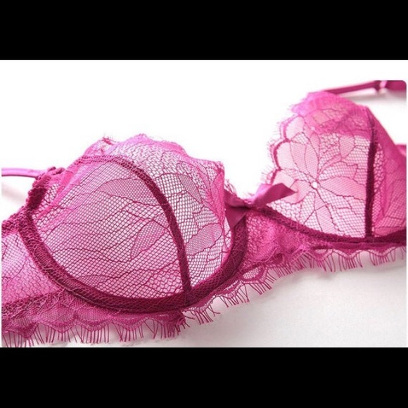 See through bra and panties set - half cup bra - Picture 2 of 4